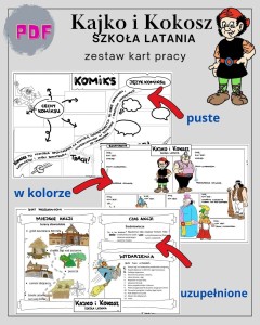 Kajko i Kokosz. Szkoła latania (3 karty)