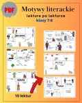 Motywy literackie - klasy 7-8 (Zestaw 10 kart lektura po lekturze)