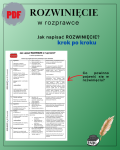 ROZWINIĘCIE w rozprawce  (schemat działań)