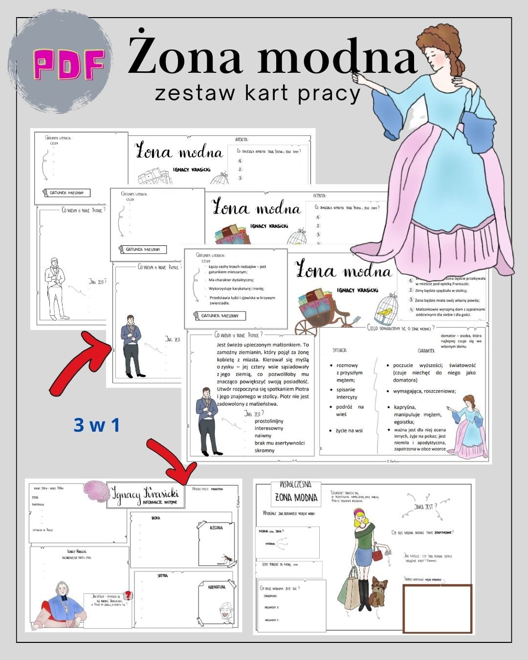 Żona modna (4 karty) Polonistka YouTuberka